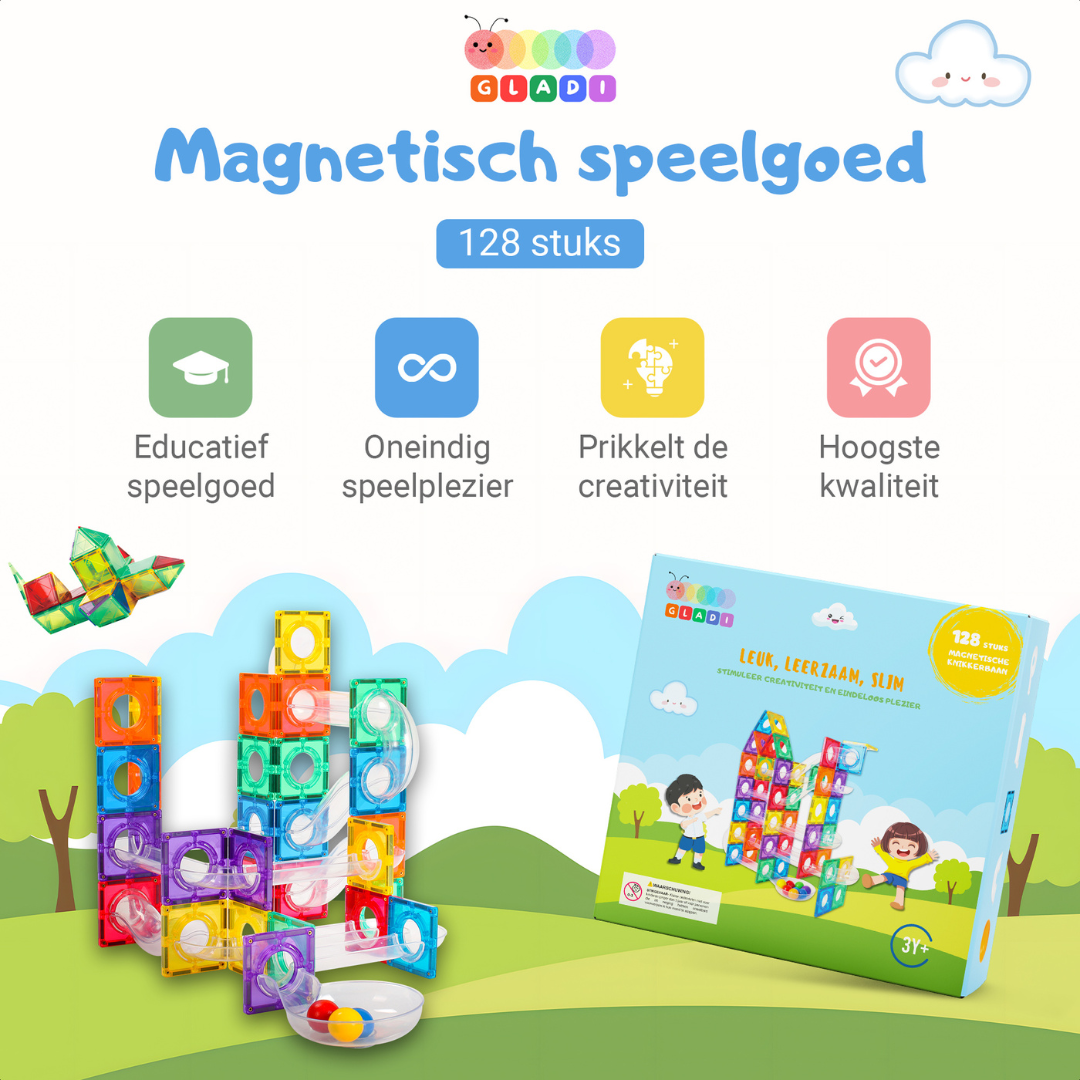 Gladi Tiles | Magnetische Knikkerbaan