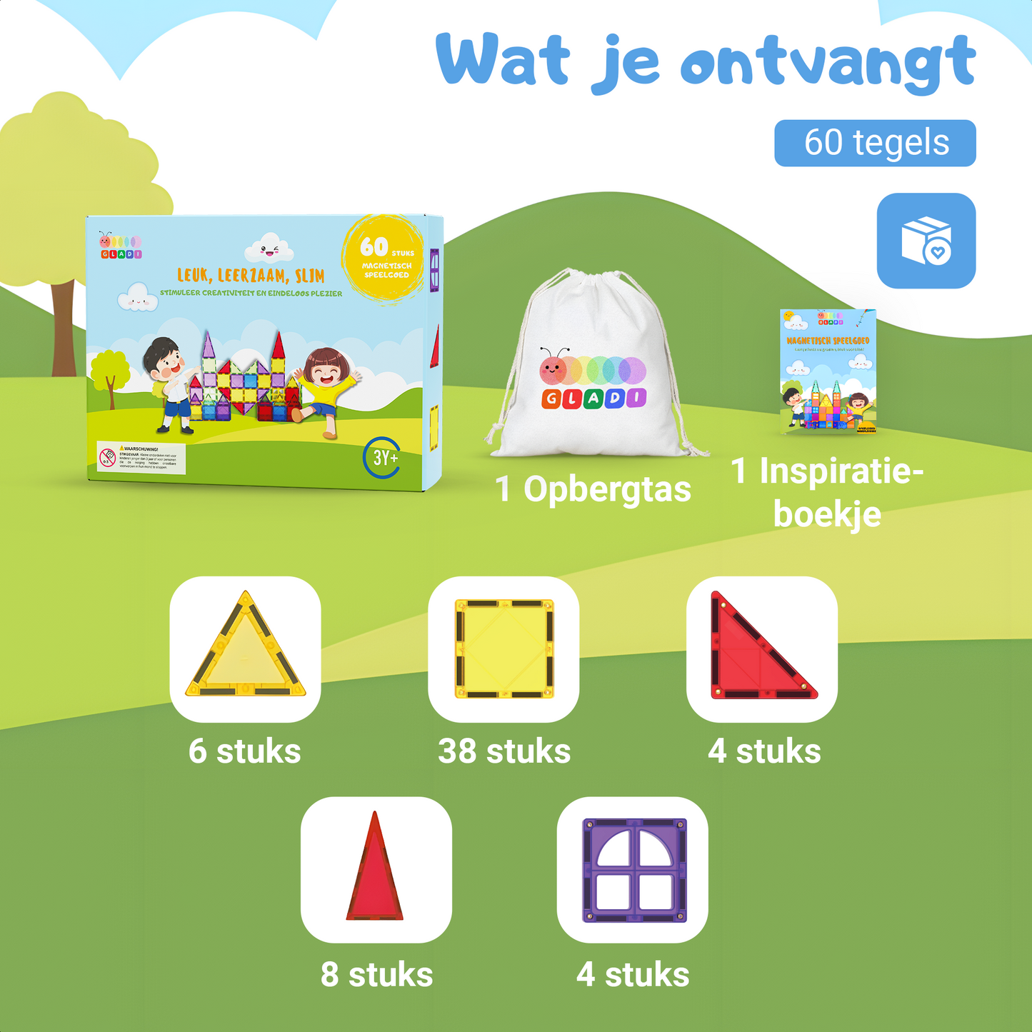Gladi Tiles | Educational Magnetic Toys