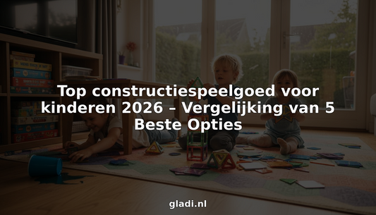 Kinderen die samen spelen en creatieve bouwwerken maken met magnetische bouwstenen.