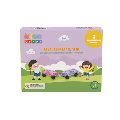 Gladi Tiles | Uitbreidingsset 2 Magnetische Auto's