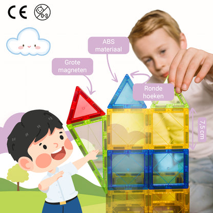 Gladi Tiles Pastel: Educatief Magnetisch Speelgoed