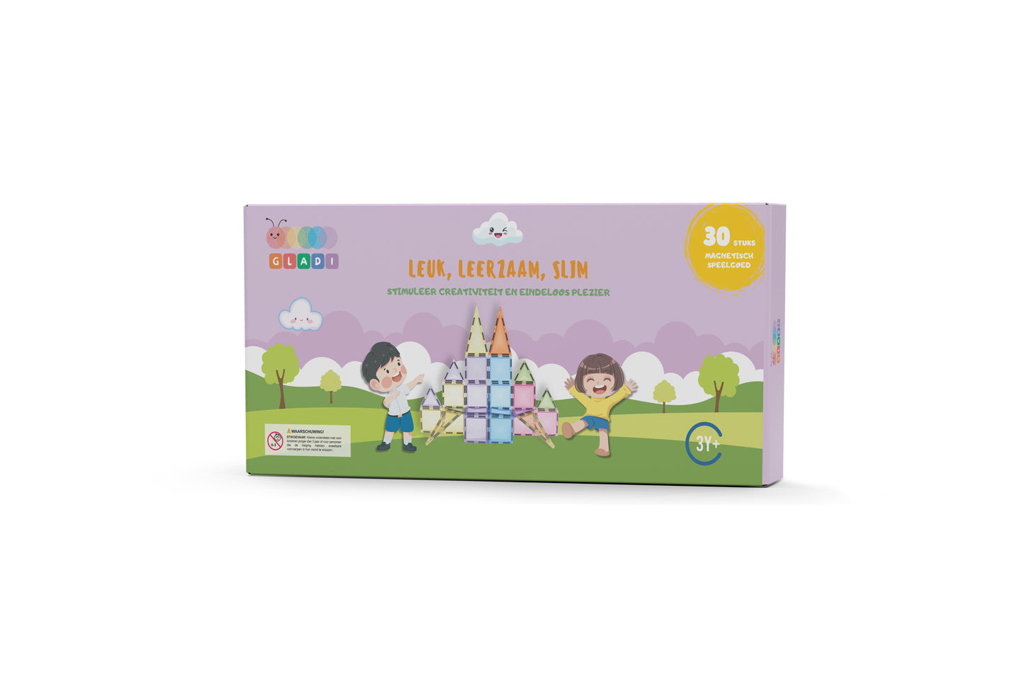 Gladi Tiles Pastel: Educatief Magnetisch Speelgoed