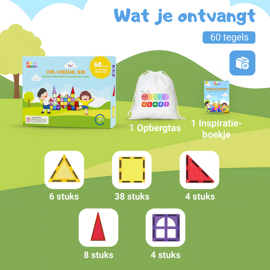 Gladi Tiles: Educatief Magnetisch Speelgoed