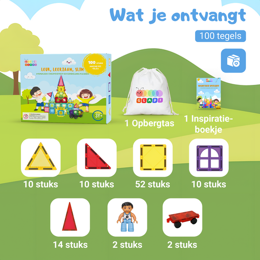 Gladi Tiles: Educatief Magnetisch Speelgoed