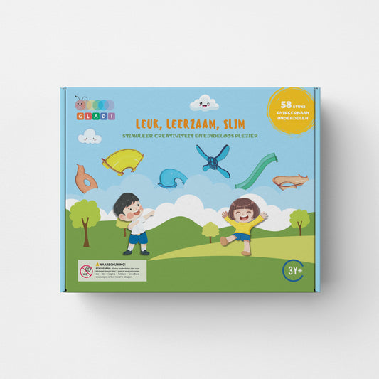 Gladi Tiles | 58-delige Knikkerbaan Uitbreiding