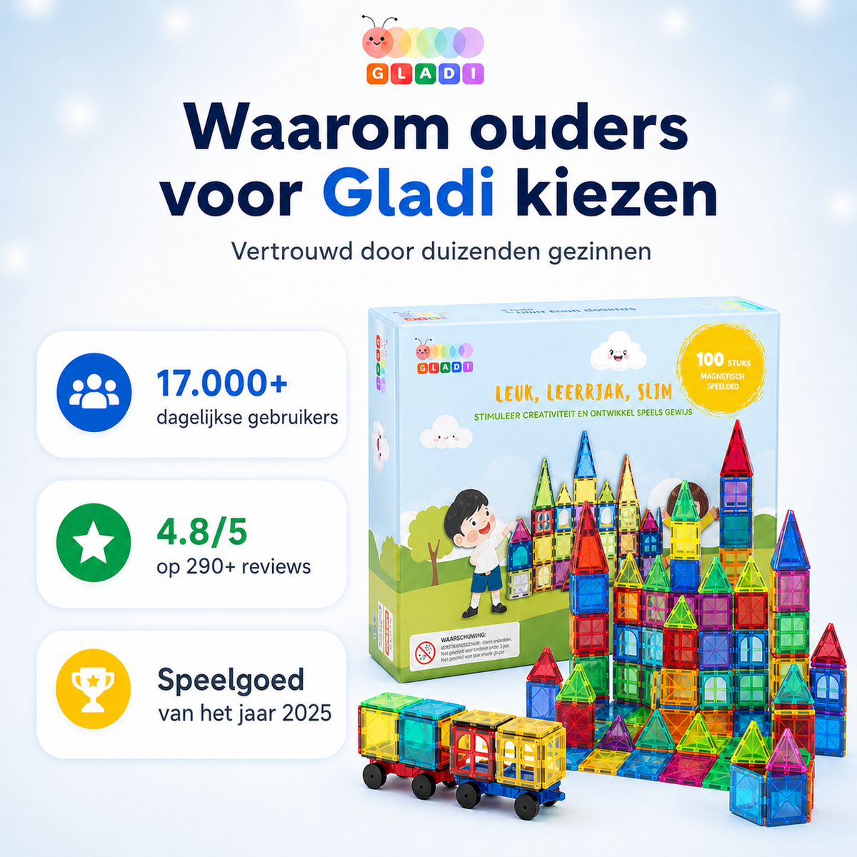 Gladi Tiles DEAL | 2+1 Gratis 100-delige set